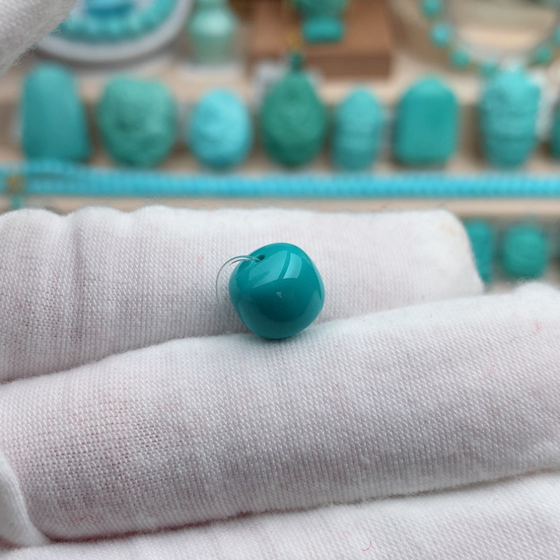绿松石珠宝奇石未镶嵌10mm