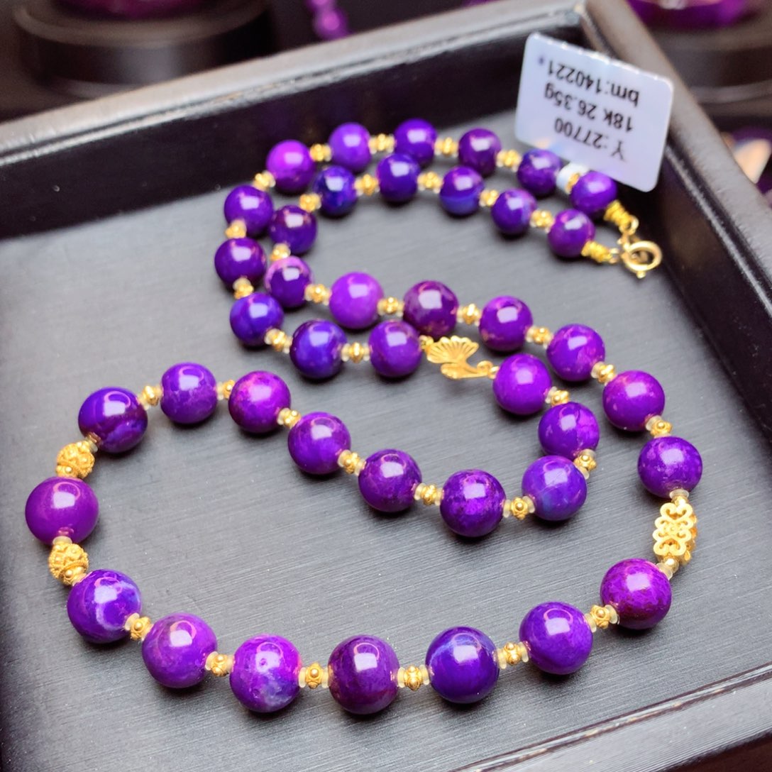 苏纪石（舒俱来）项链18K金镶嵌