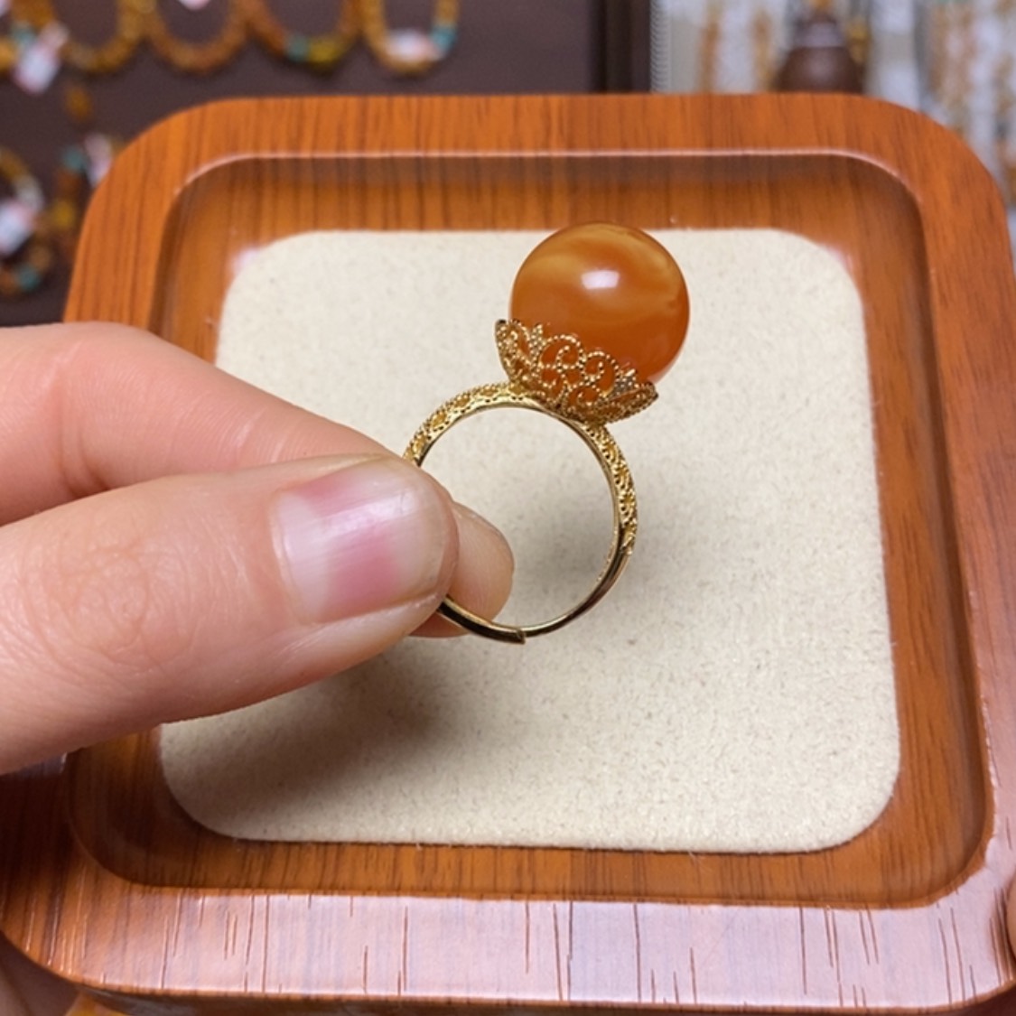 【闪购商品】未镶嵌蜜蜡戒指戒指