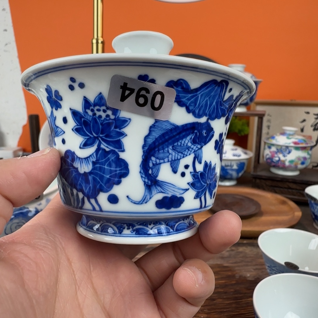 瓷片景德镇手绘青花茶器094