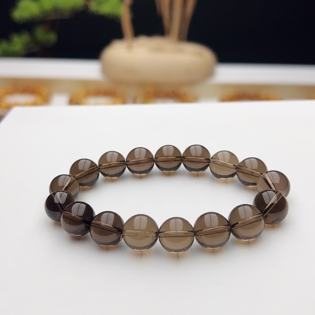 手链未镶嵌烟晶茶晶11mm+