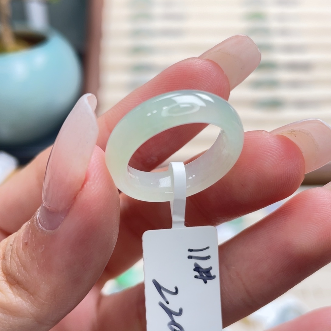 翡翠未镶嵌戒圈a14港圈11青提葡萄