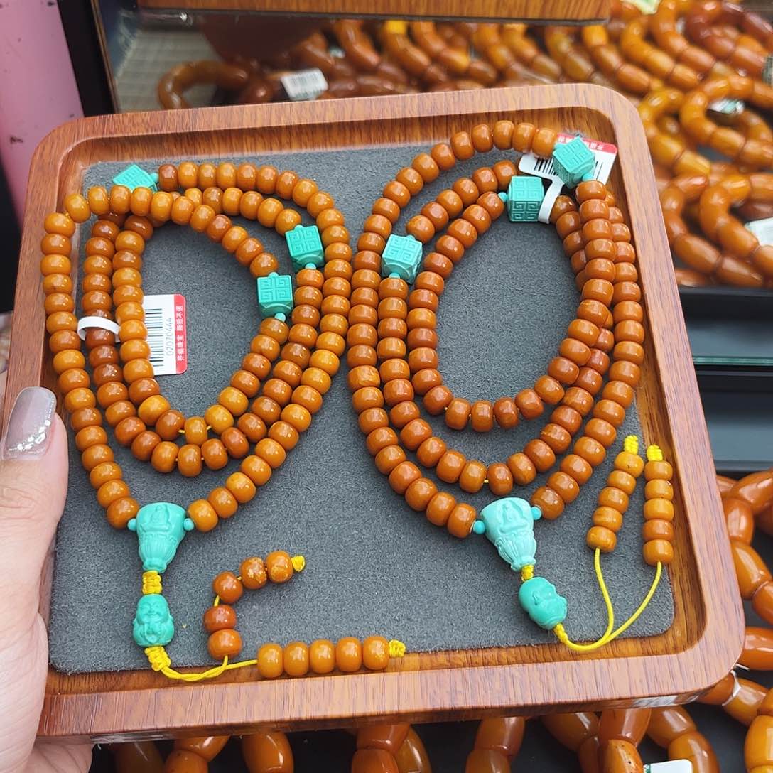 琥珀手链未镶嵌8m108多样性发其一