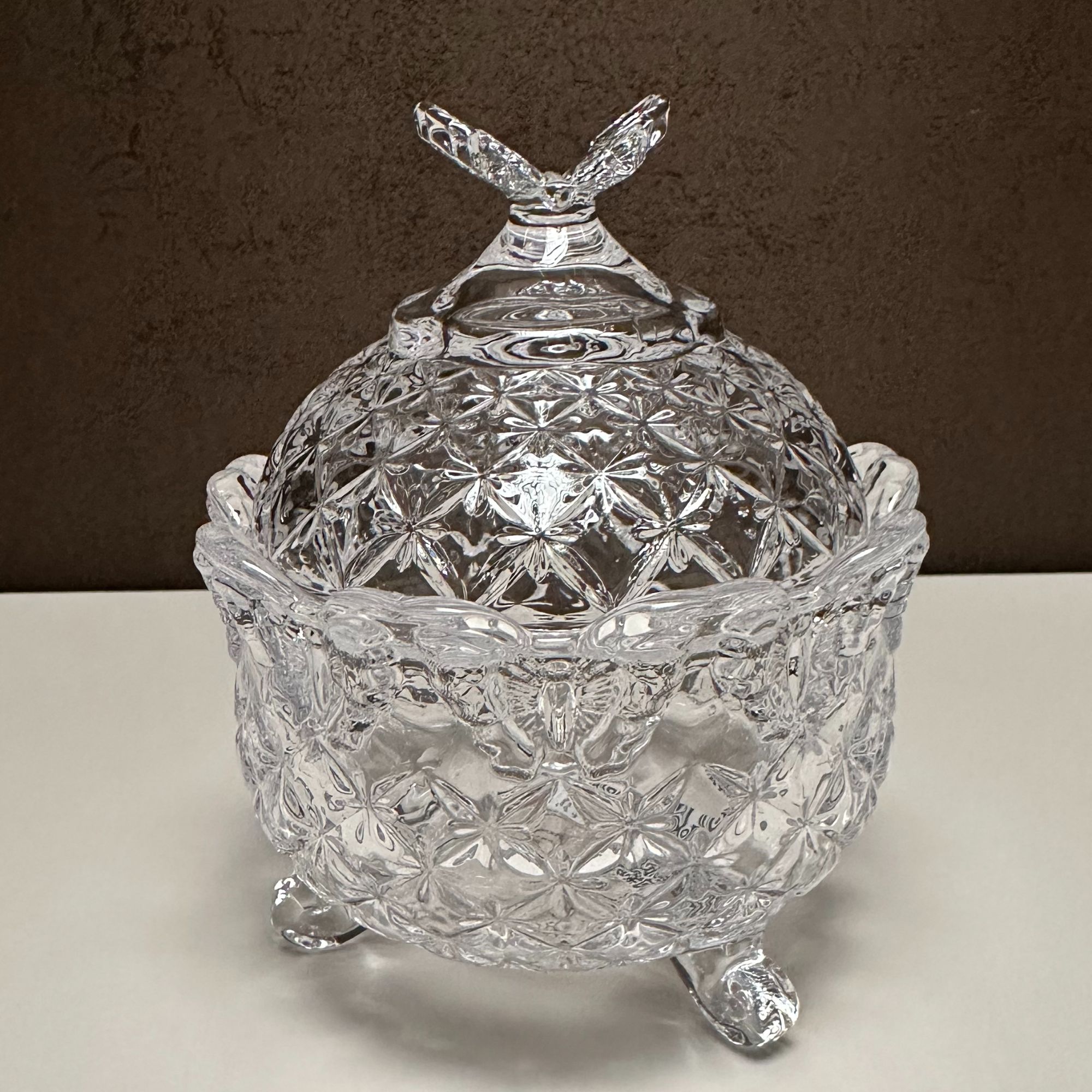 (正品带礼盒)水晶蝴蝶&糖果干果罐首饰罐摆件