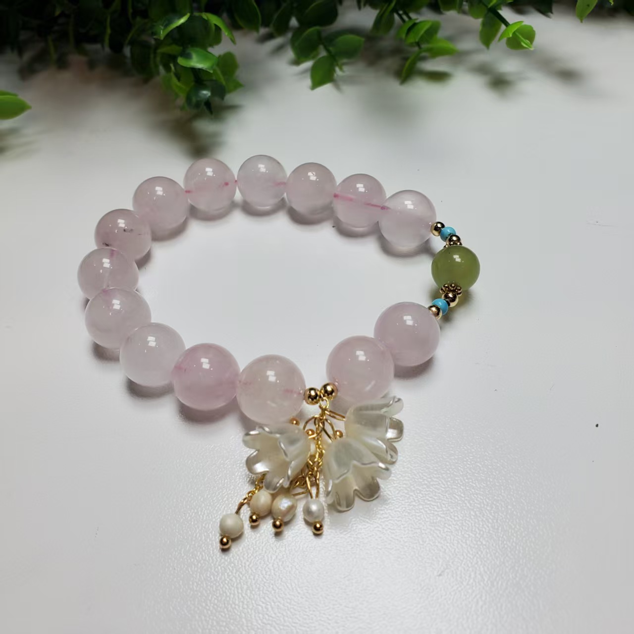 Q194【赵小姐】时尚粉水晶单圈手链