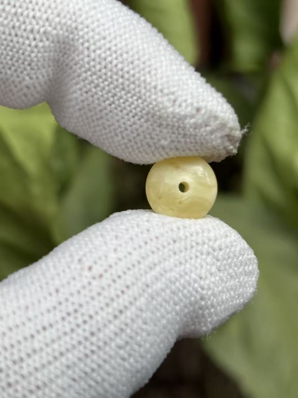 3155天然蜜蜡琥珀扣子10x4.8mm