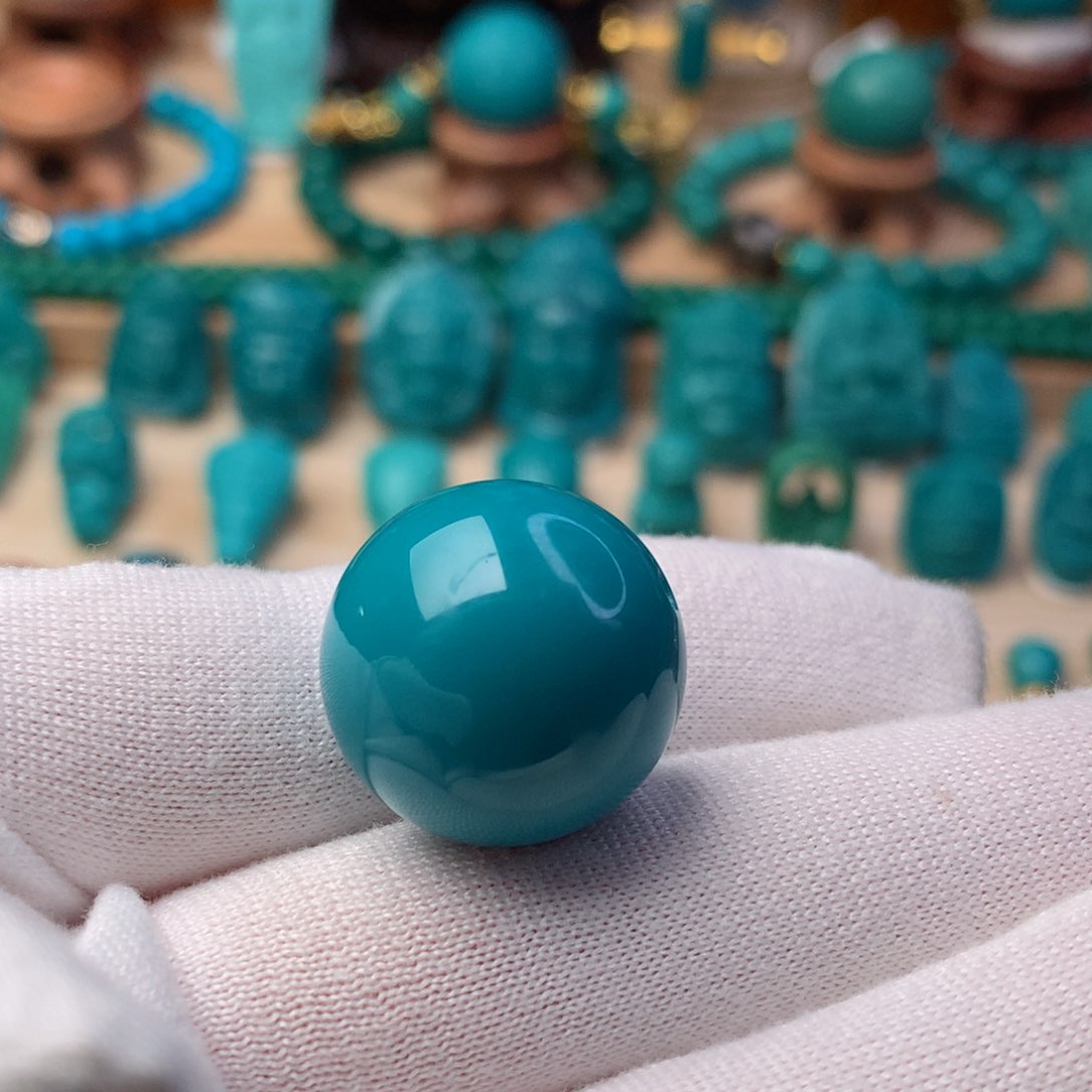 绿松石珠宝奇石未镶嵌19.7m m