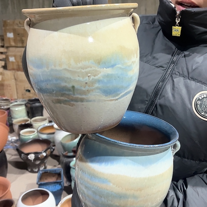 紫砂花盆高21口18————