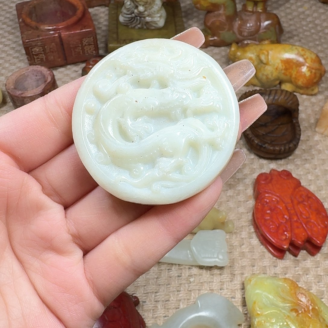 白玉菩提吊坠挂件