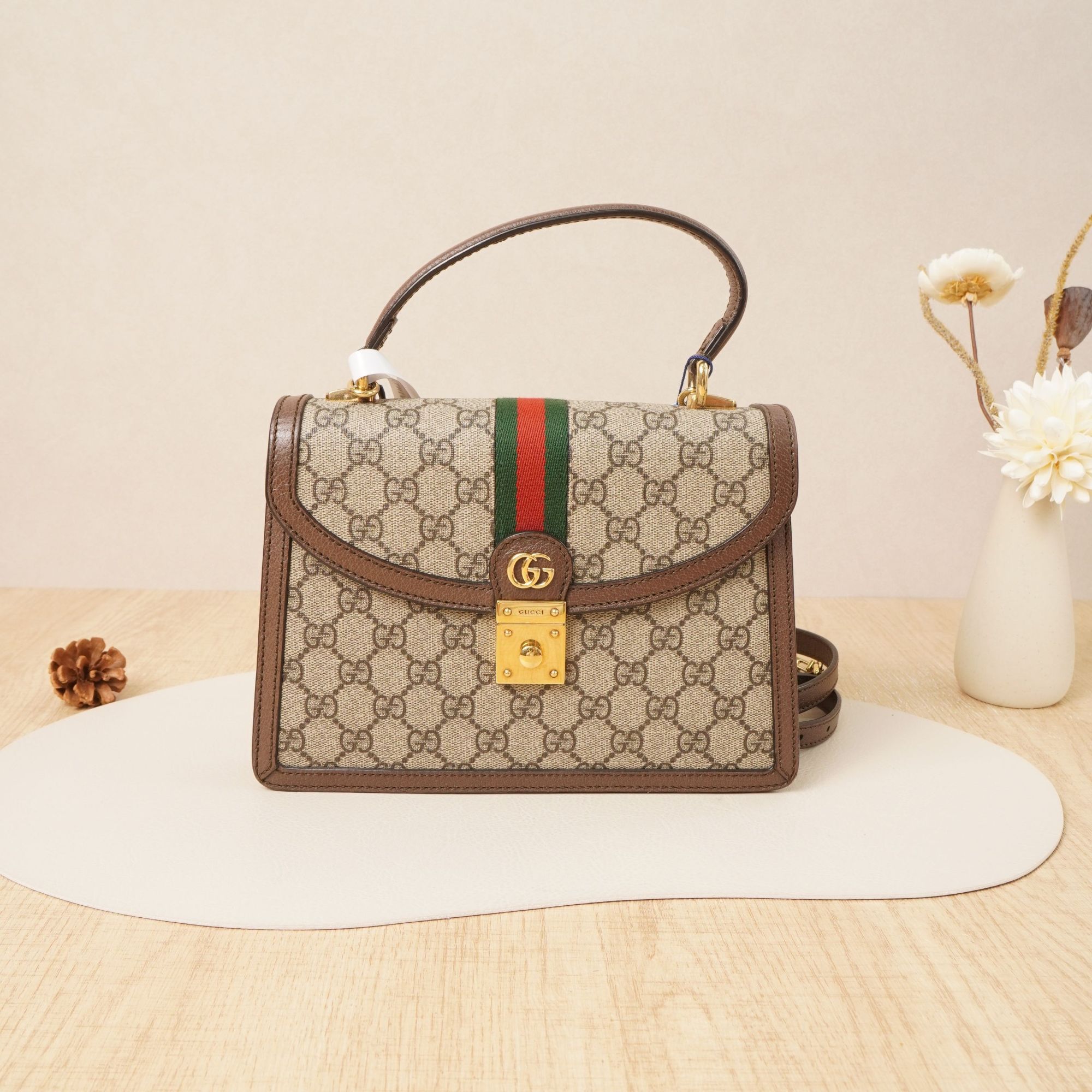 95新 GUCCI/古驰 古驰ophidia邮差包老花/肩带DS023634