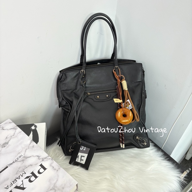 95新 Balenciaga/巴黎世家 黑色机车单肩包cy 