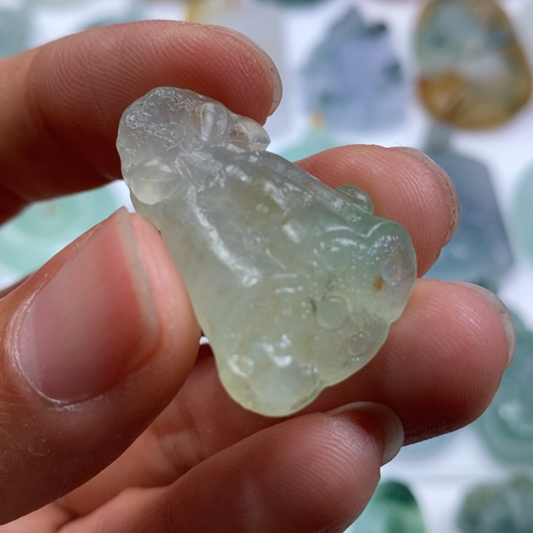 定制翡翠未镶嵌莲蓬