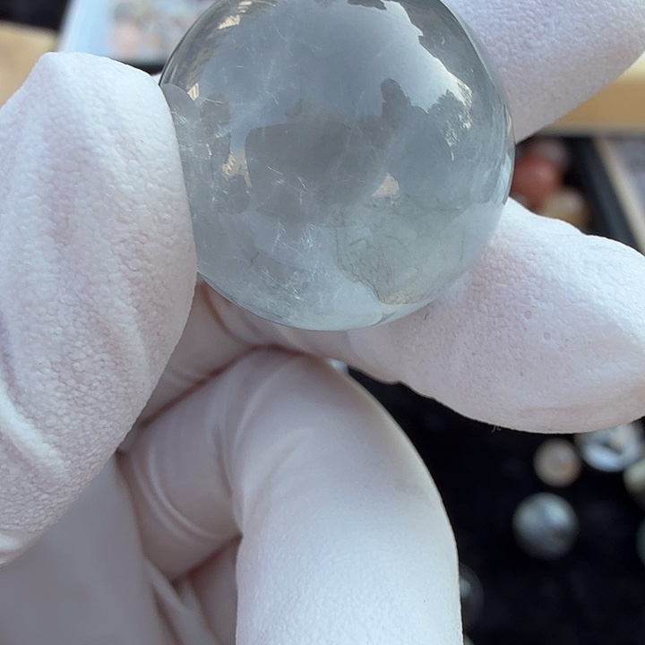 吾***王珠宝半成品水晶未镶嵌兔毛定制不退换19.9mm