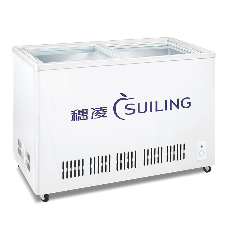 suiling/穗凌冰柜商用卧式冷藏小型不锈钢内胆可注水养鱼展示冰箱