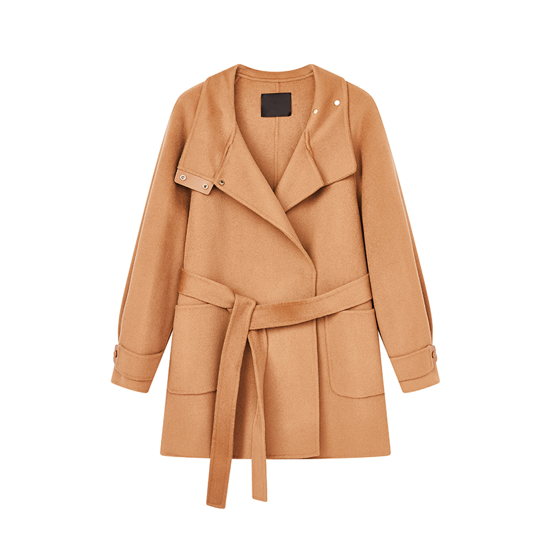 【尚雅专属】宽松廓系立领大衣N8402