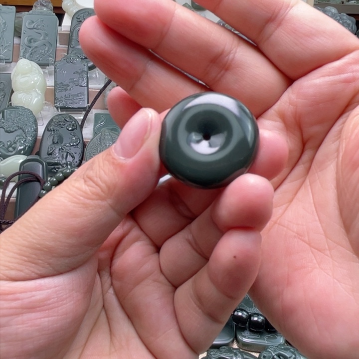 和田玉（青玉）平安吊坠未镶嵌