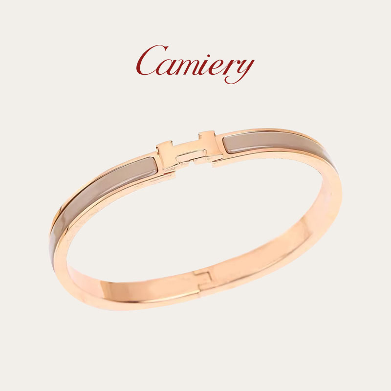  CAMIERY/卡美瑞时尚轻奢精致H手镯气质百搭好看
