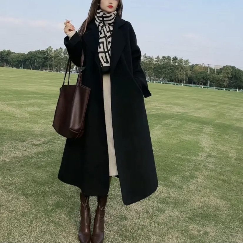 B601-B700女装毛呢大衣中长款宽松百搭（一码一拍）