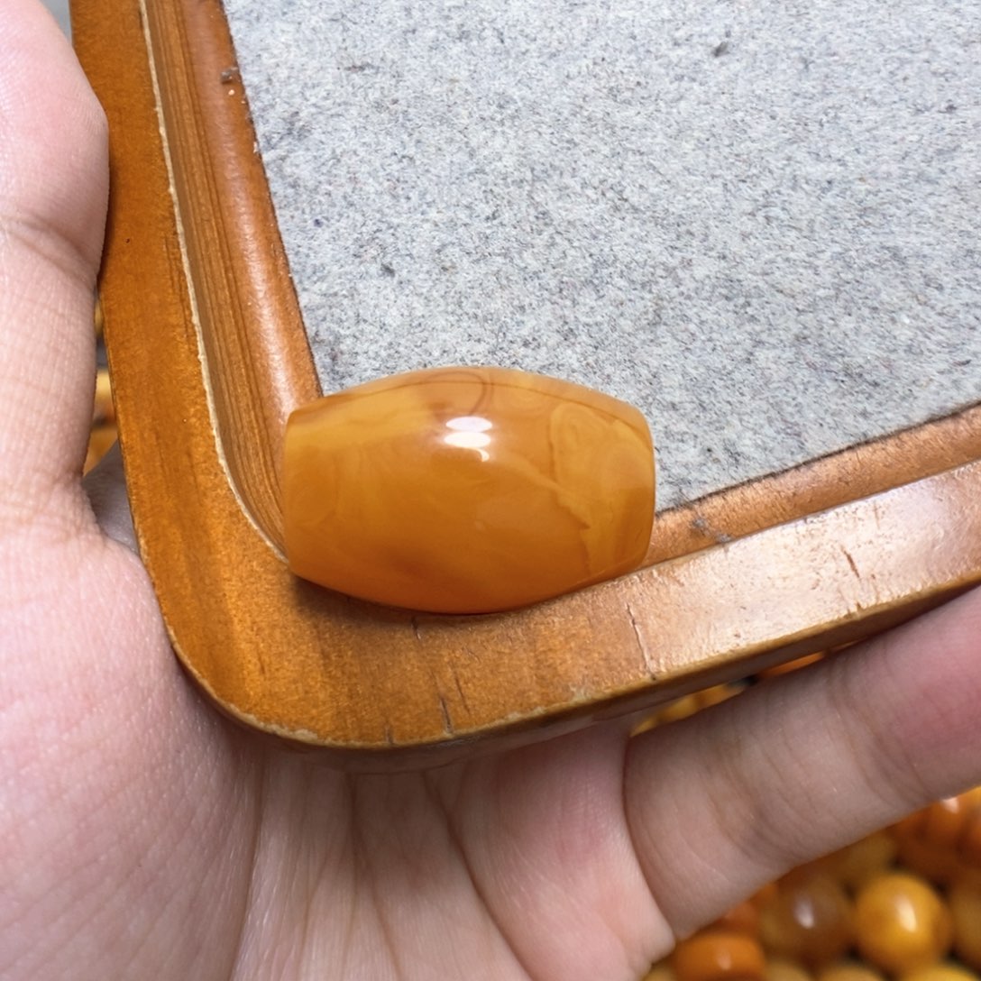 蜜蜡裸石未镶嵌观**潮蜜蜡裸珠