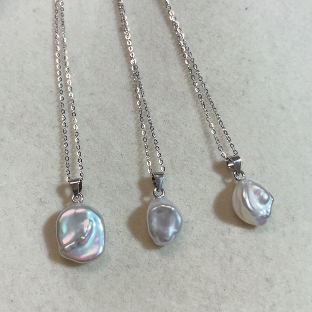 淡水珍珠颈饰银S925镶嵌多样性发一