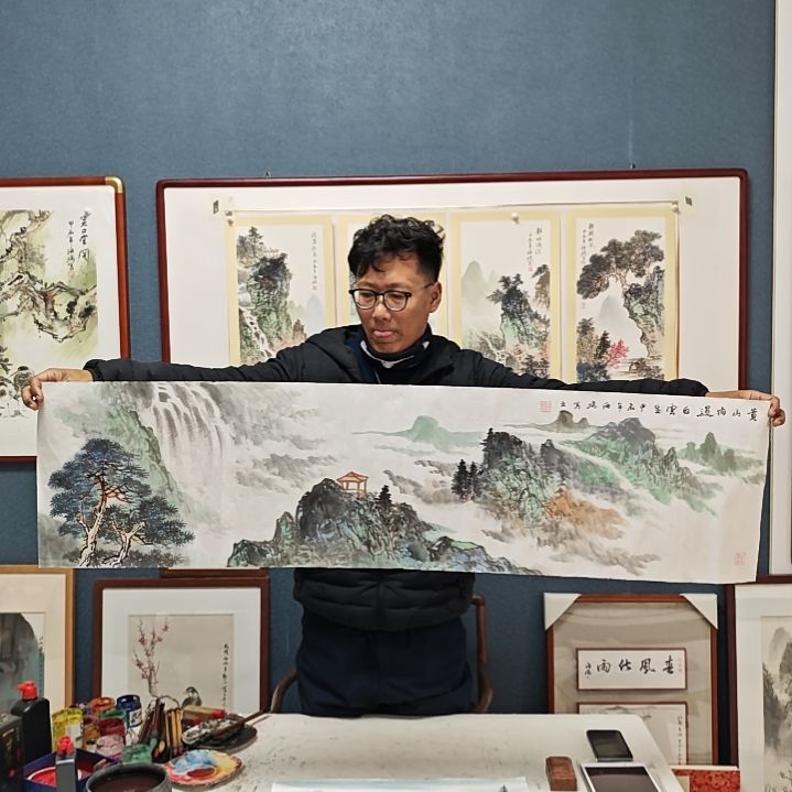 国画贾海瑞老师现场定制