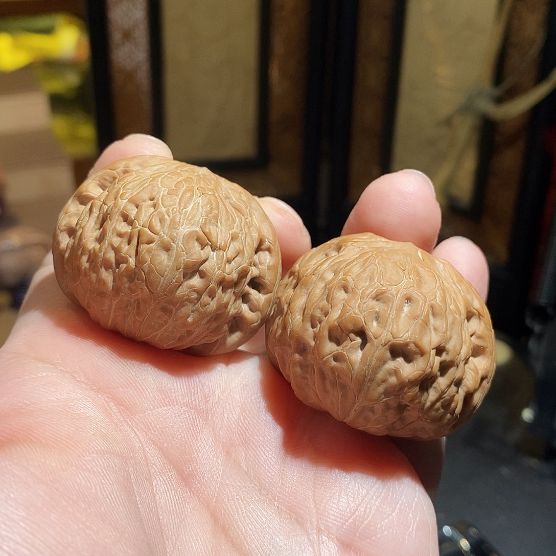 文玩核桃把件42铁锤全品