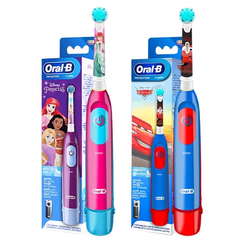 99新  德国博朗OralB/欧乐B儿童电动牙刷卡通软毛刷头3-6-12岁