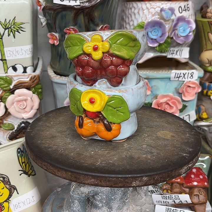 紫砂花盆粗陶材质多肉花盆