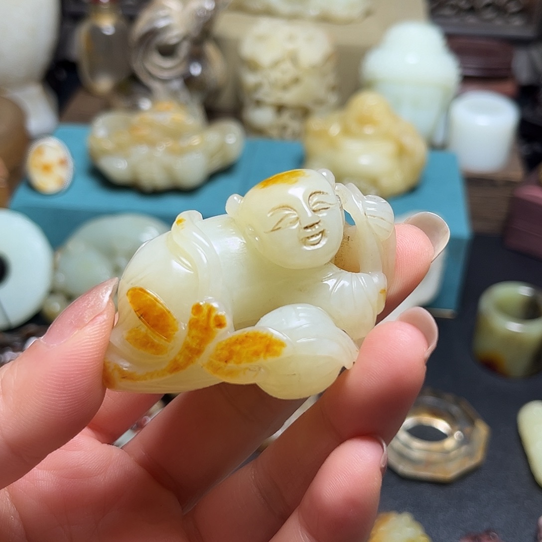 和田玉（糖玉）未镶嵌笔搁