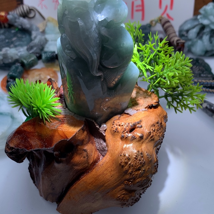 翡翠颈饰未镶嵌保真天然A货翡翠