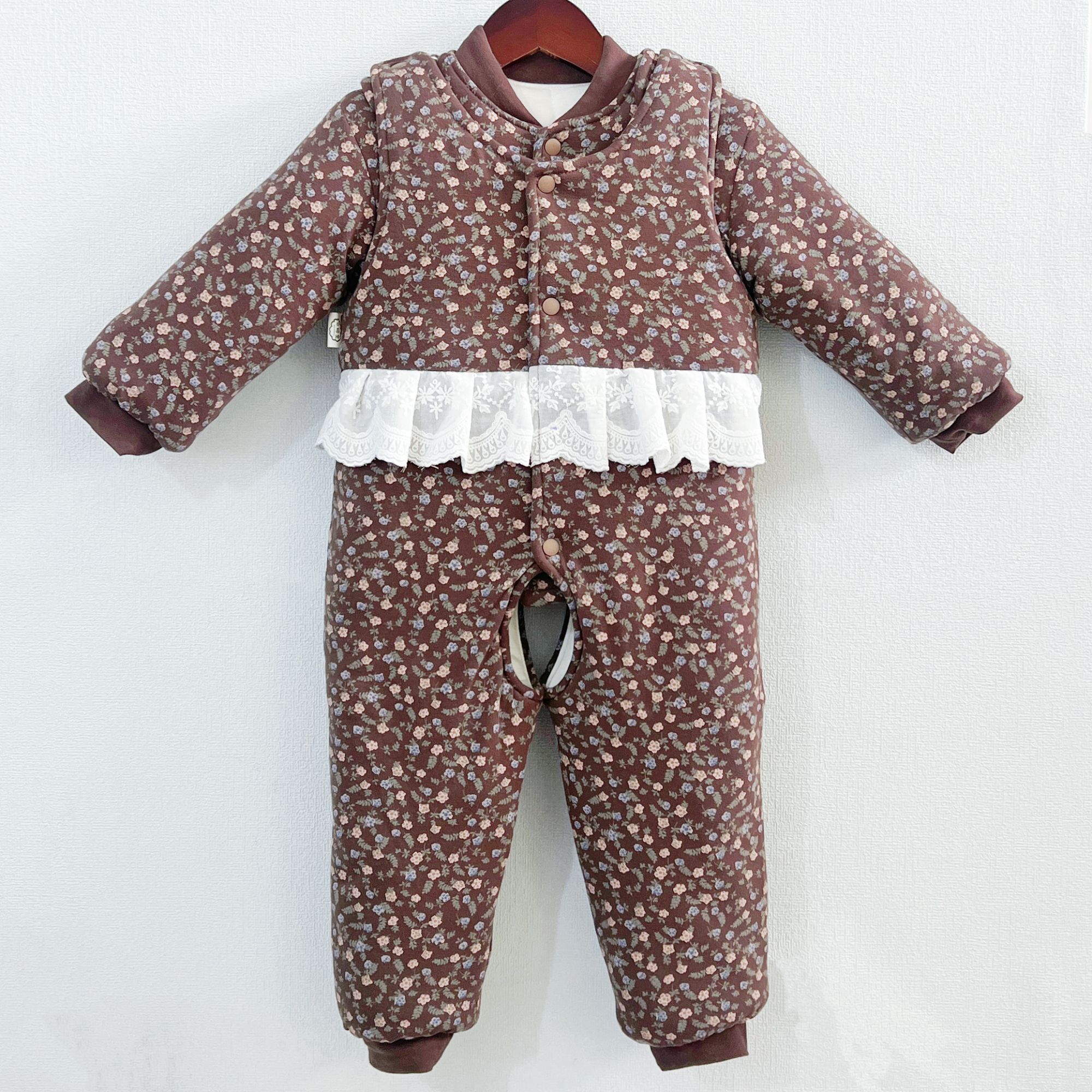 新 款 背 带 400g（可穿零下）分体式开裆棉衣，宝宝冬季棉衣婴幼