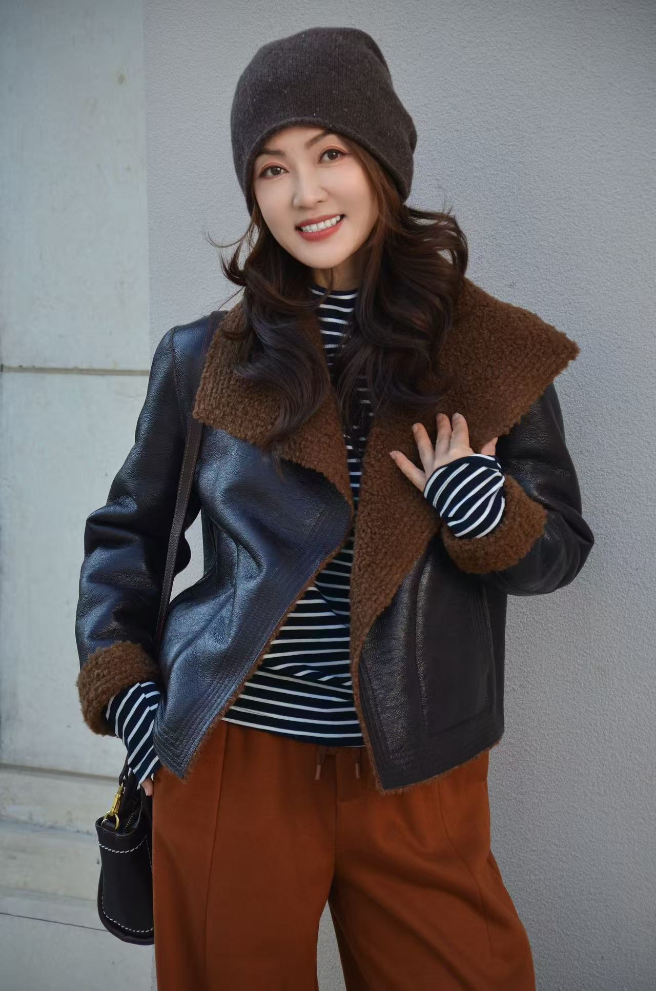 高品质 皮毛一体短款外套