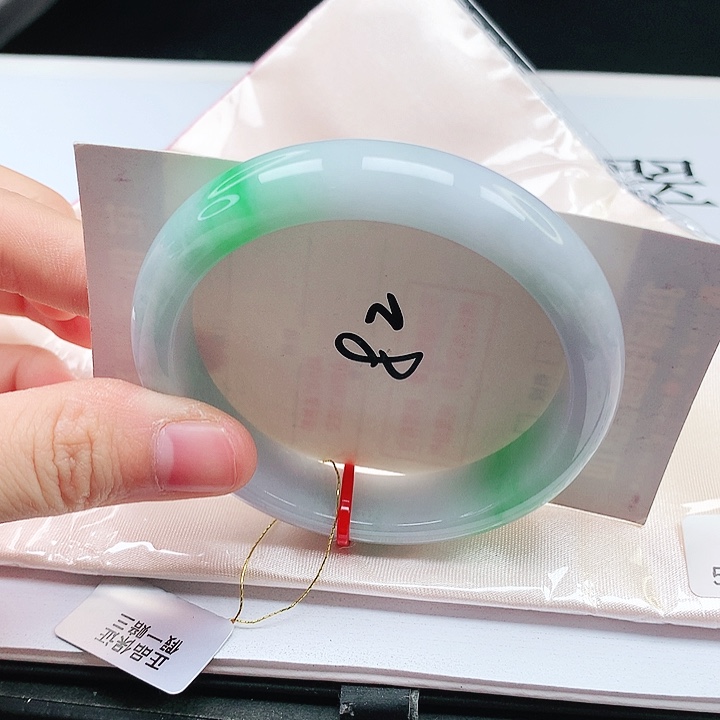 翡翠手镯未镶嵌缅甸天然a货手镯54+