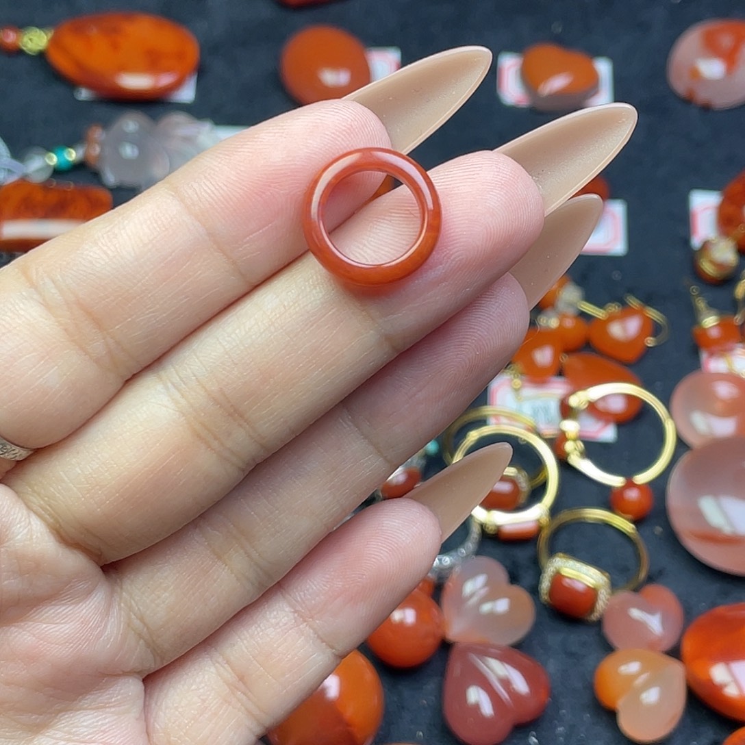 C***Z南红玛瑙未镶嵌跑环原矿南红跑环