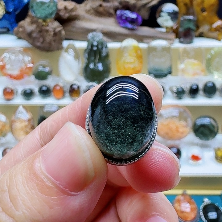 水晶颈饰银S925镶嵌吊坠