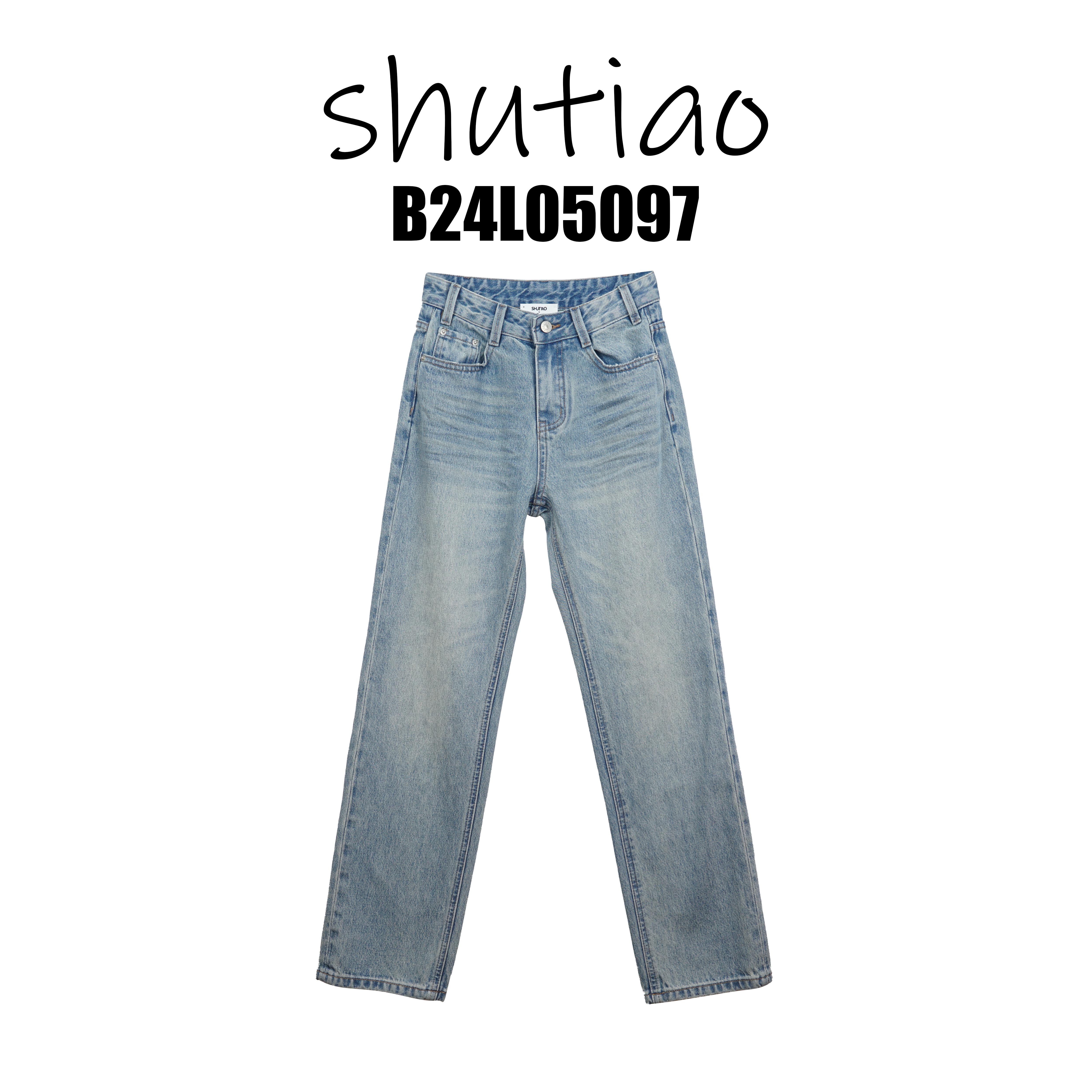 【SHUTIAO】2025夏季：新款小众设计款牛仔裤B24L05097