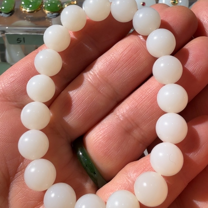 和田玉颈饰未镶嵌10mm新疆米达