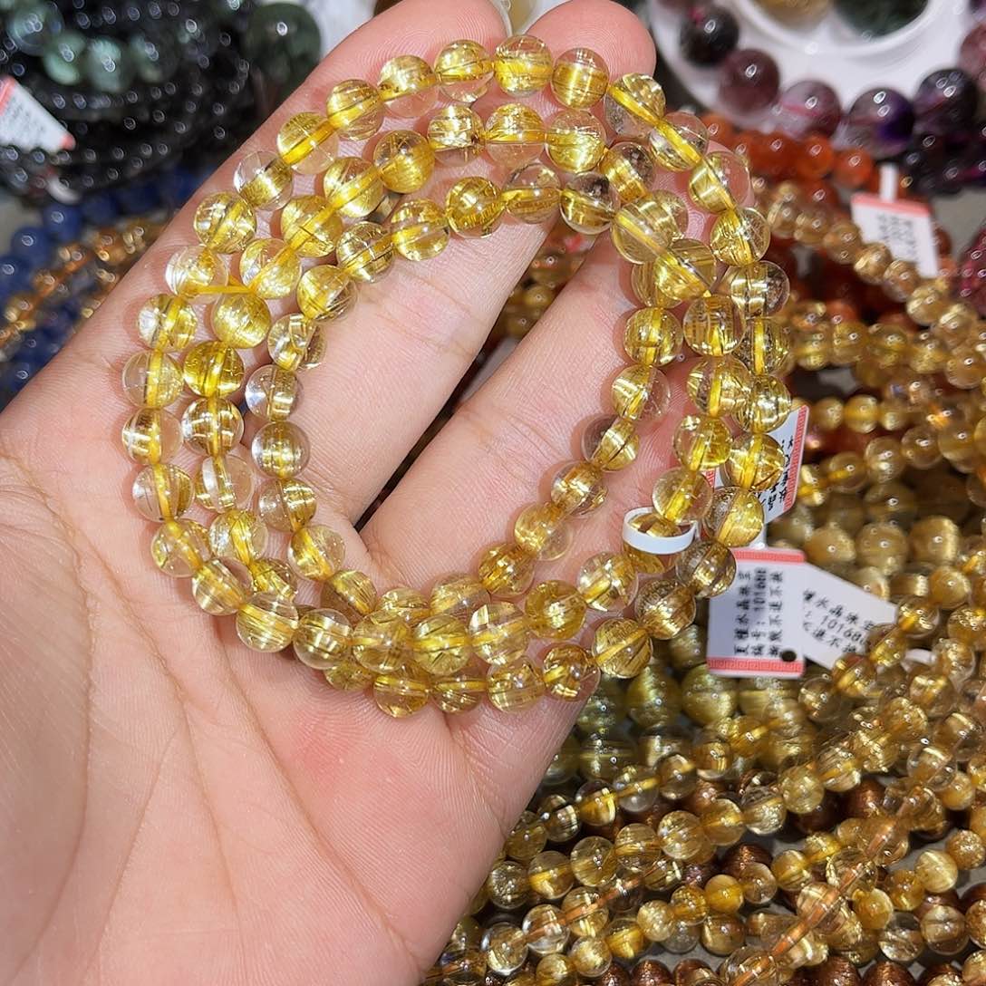 水晶手链未镶嵌钛晶手串