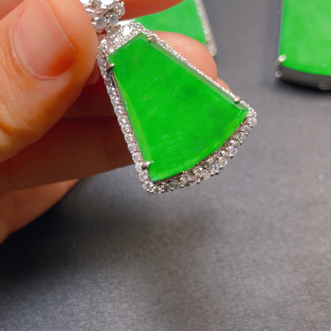 翡翠银S925镶嵌吊坠(不含链)