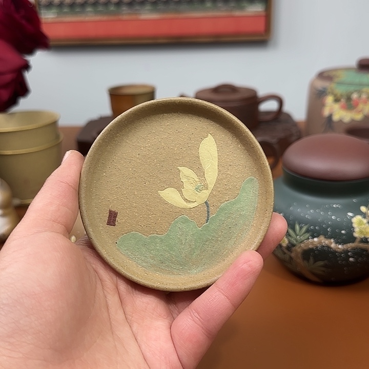 静*宜兴紫砂五个荷花