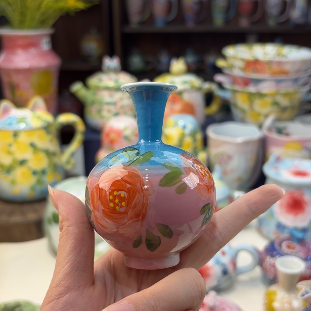 瓷片景德镇手绘高温釉下彩陶瓷茶具