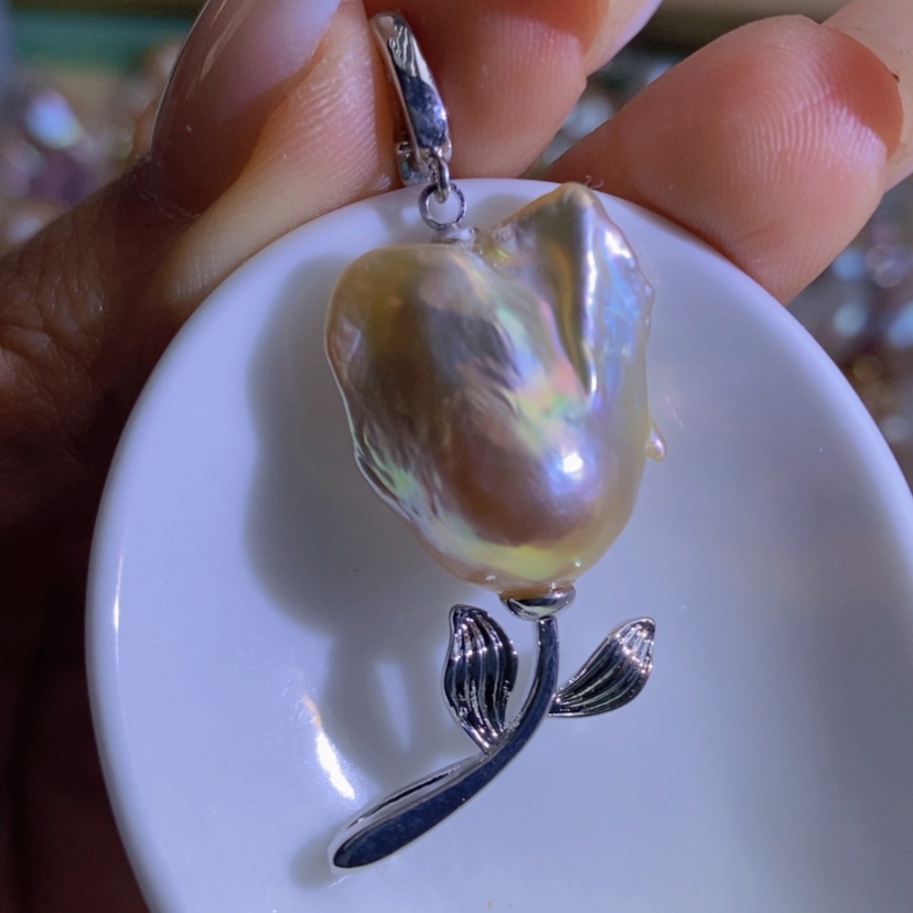 【闪购商品】淡水珍珠天然珍珠（微瑕）合金