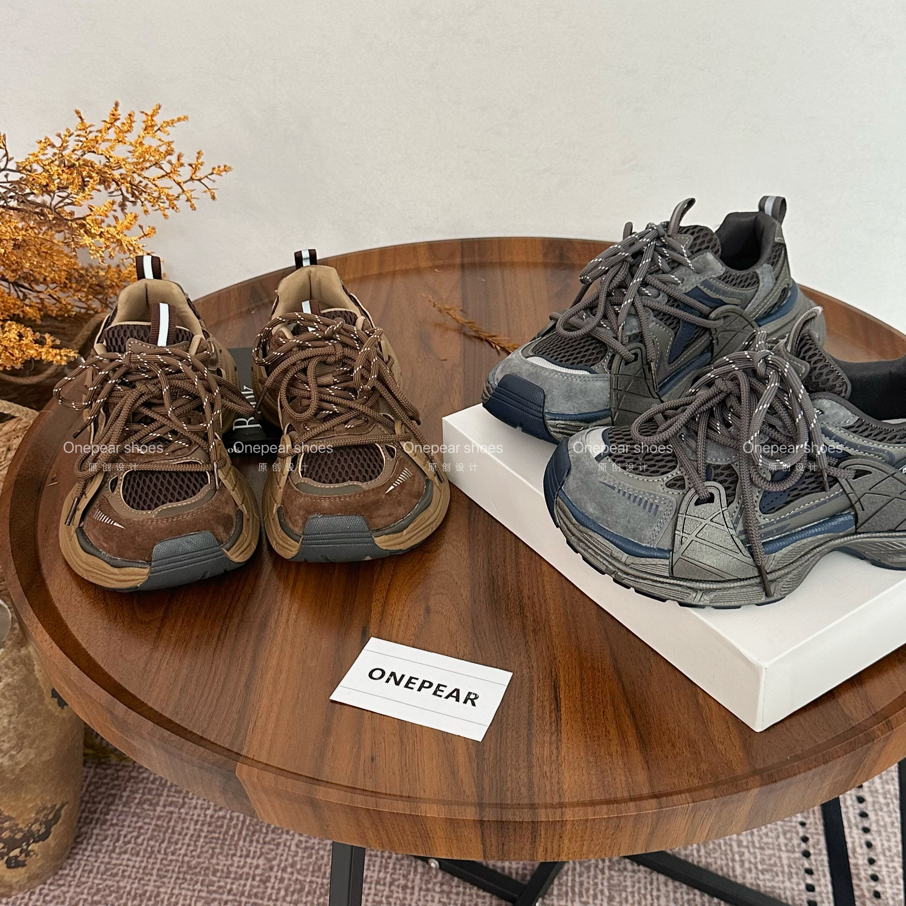 【OnePear】大耳朵小怪兽 | 拼接老爹鞋运动风时尚休闲女鞋四季网红