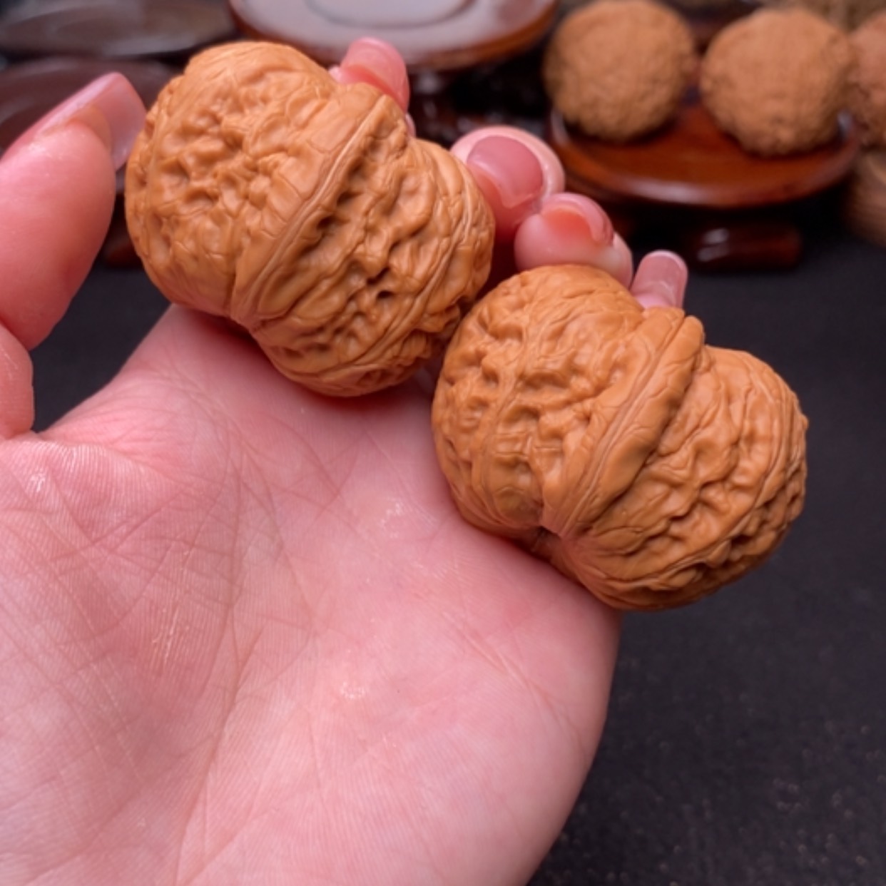 【闪购商品】文玩核桃把件元宝45打底