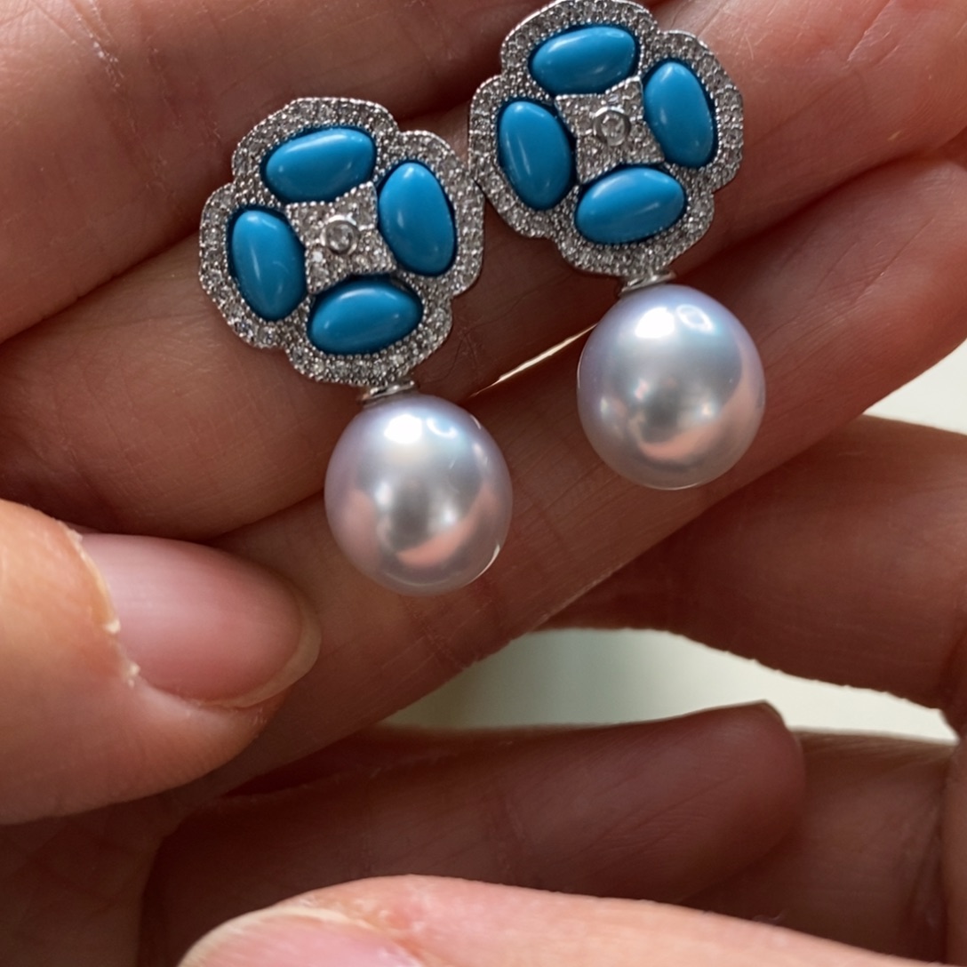 海水珍珠戒指银S925镶嵌