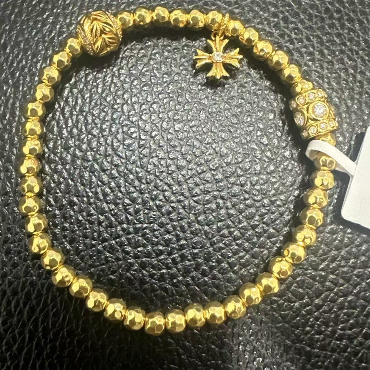 【莹莹专享】足金999 金珠十字手链 2.52 GP 纳金添福 