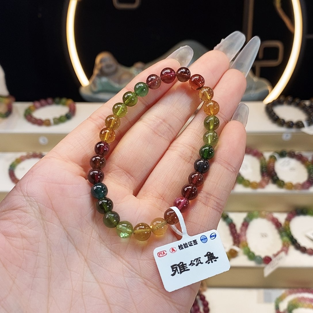 手串未镶嵌碧玺G2462单圈颜色微差