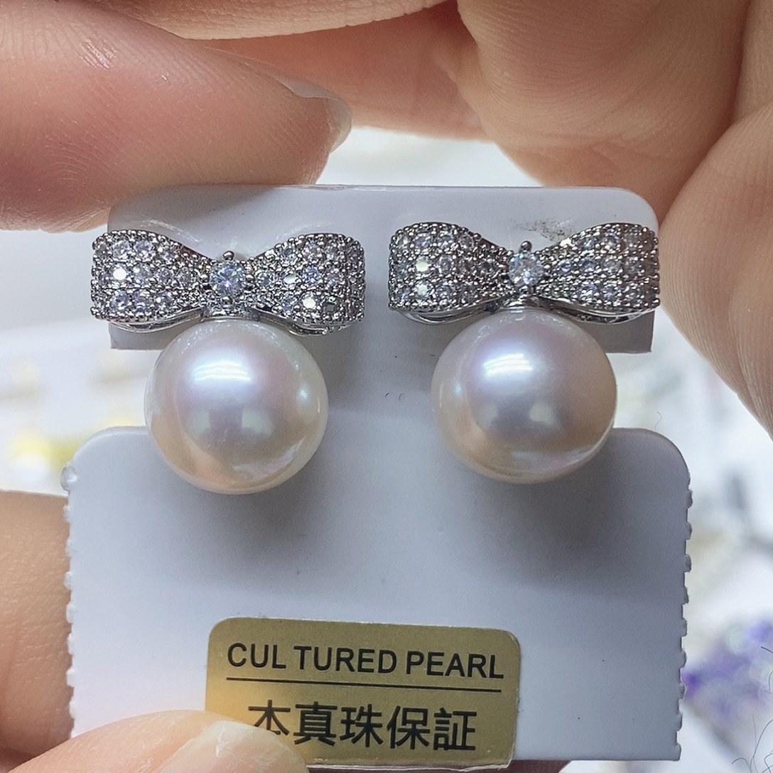 淡水珍珠耳钉未镶嵌