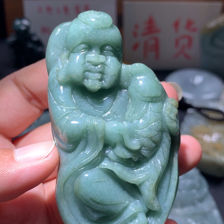 翡翠未镶嵌颈饰保真天然A货翡翠