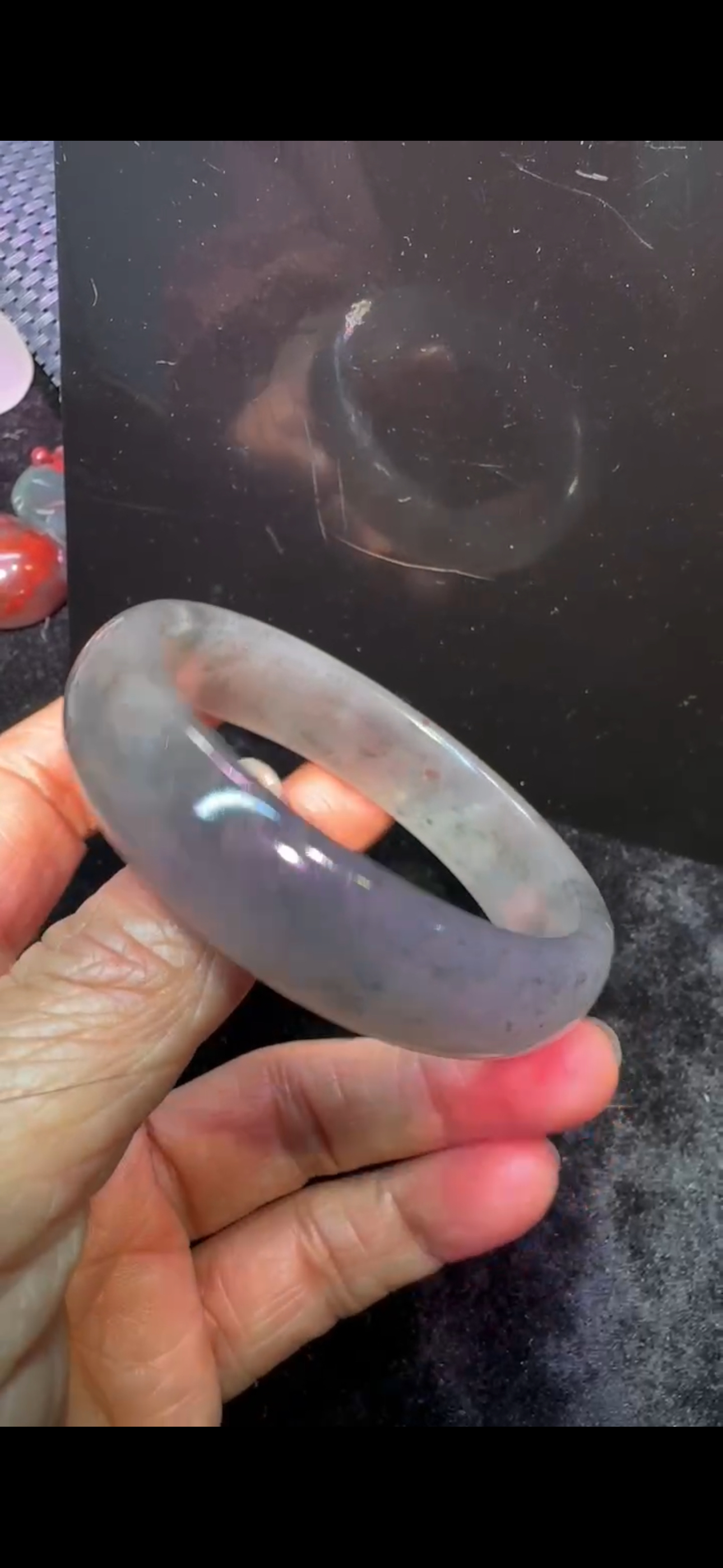 桂林鸡血玉 上郎料手镯